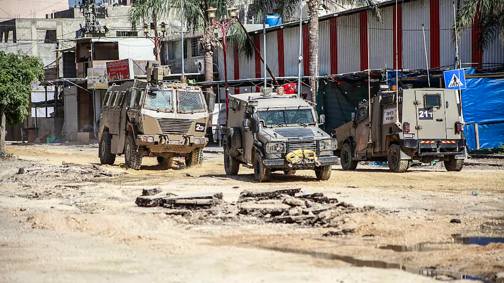 Israelische Militäreinheiten im Flüchtlingslager Nur Schams. Foto: Nasser Ishtayeh/SOPA Images via ZUMA Press Wire/dpa