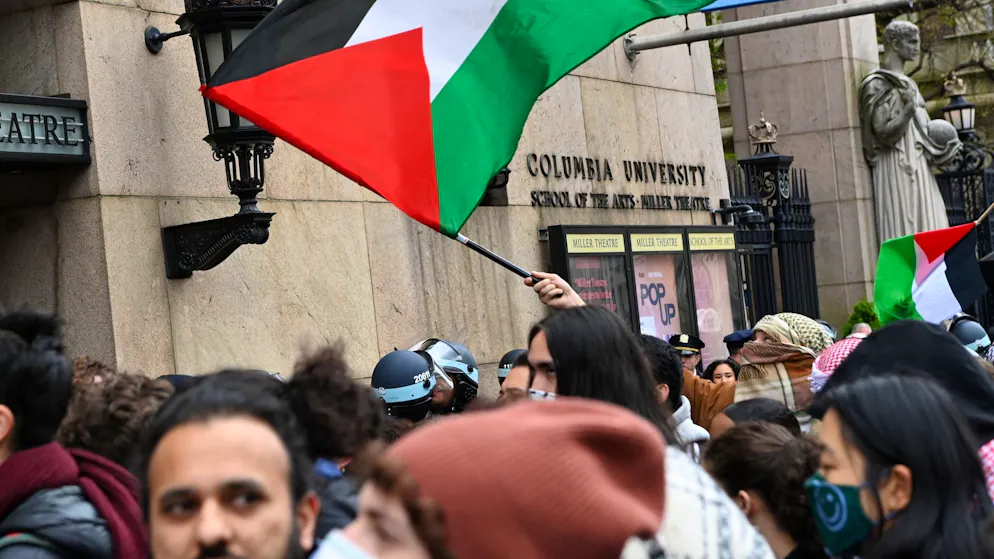 Auch ausserhalb der Columbia University kam es zu Protesten.