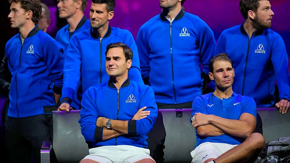 Roger Federer und Rafael Nadal beim Laver Cup in London im September 2022