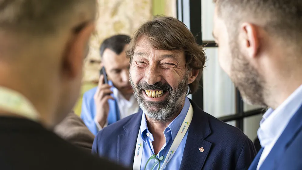 Hat gut lachen: Michele Foletti von der Lega dei Ticinesi ist als Stadtpräsident von Lugano bestätigt worden. (Archivbild)