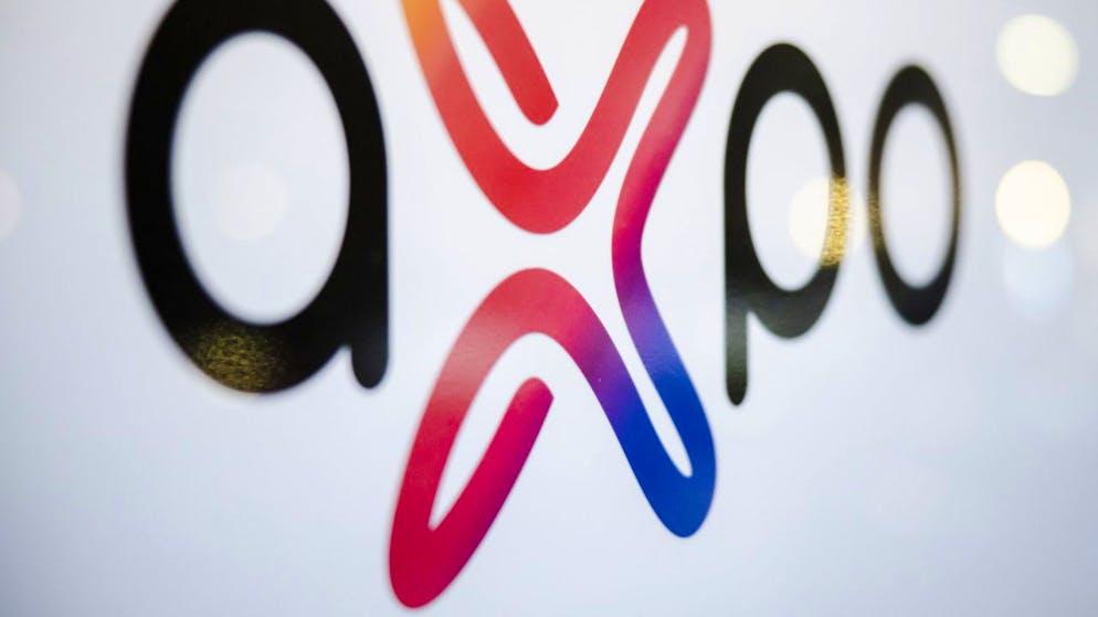 Das Logo des Energiekonzerns Axpo am Hauptsitz in Baden AG. (Archivbild)