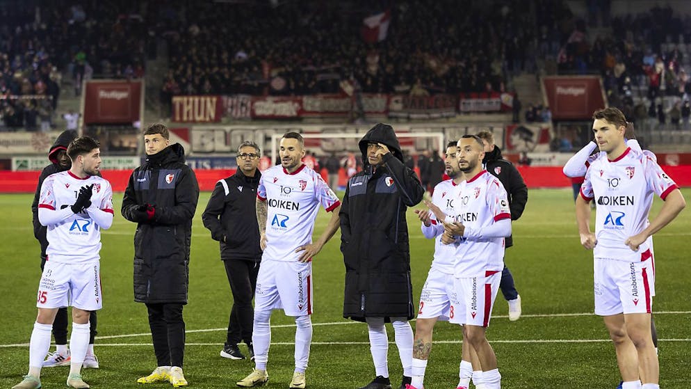 Wie der FC Thun die Spannung ins Aufstiegsrennen zurückbrachte - Gallery. Die Spieler des FC Sion müssen in Thun einen Rückschlag verkraften
