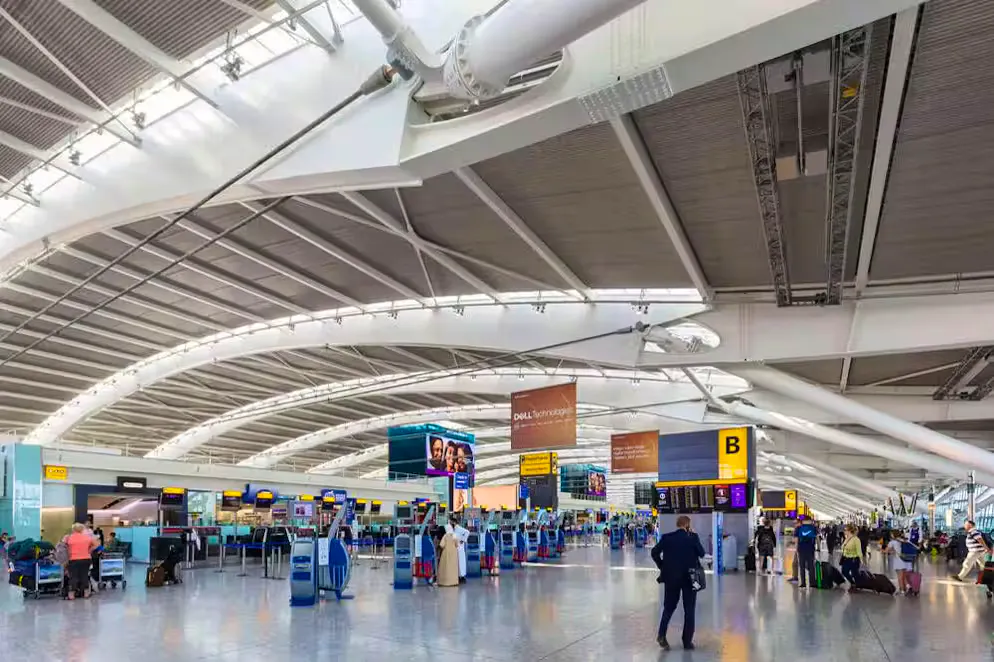 Un terminal de l'aéroport d'Heathrow: c'est là que l'accident s'est produit