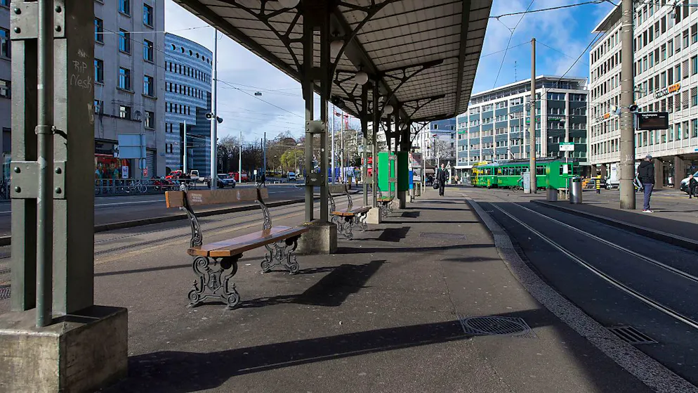 Die Tramlinie 14 in Richtung St. Jakob wird ab dem Aeschenplatz in Basel durch einen Bus ersetzt. (Archivbild)