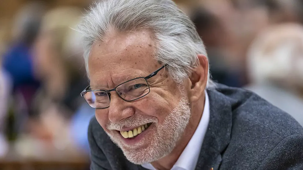 Peter Riebli an der Generalversammlung der SVP Baselland.