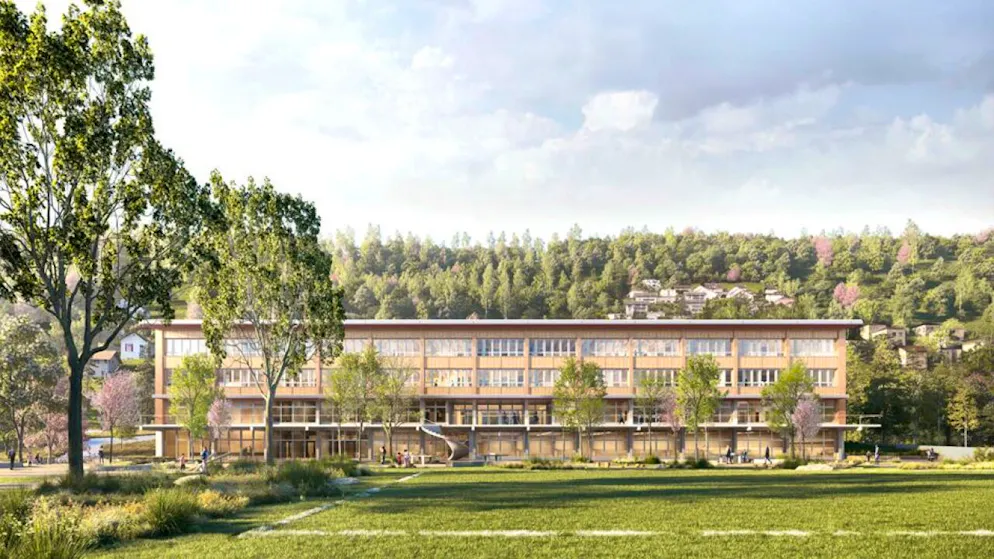 Die Illustration zeigt den Ersatzneubau Höfli, über den der Einwohnerrat und die Bevölkerung entscheiden werden. (Visualisierung)