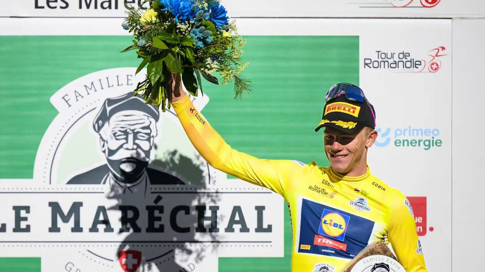 Thibau Nys domira est le nouveau maillot jaune du Tour de Romandie.