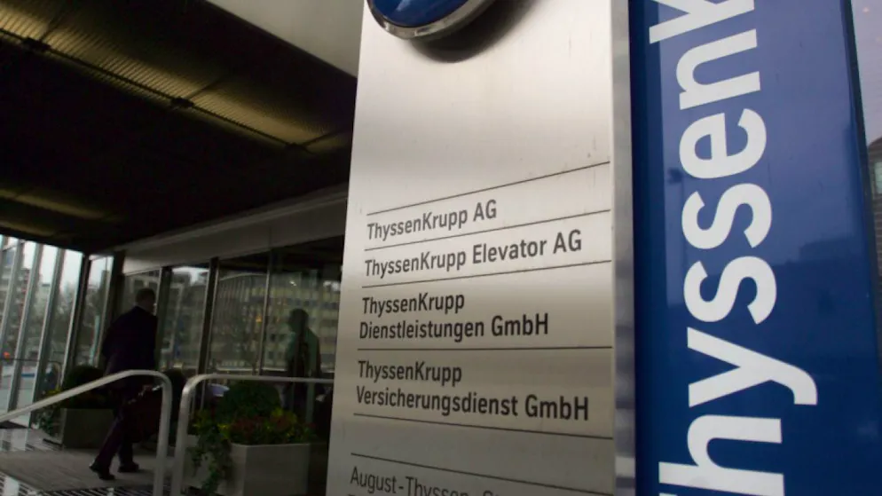 Le groupe ThyssenKrupp toutes activités confondues est valorisé actuellement à environ 3 milliards d'euros. (AP Photo/Roberto Pfeil)
