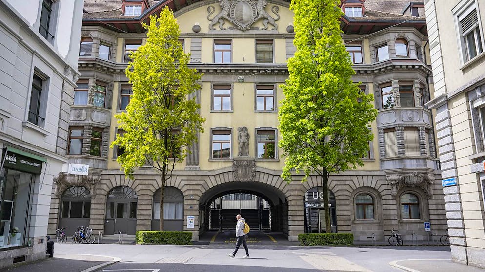 Das Stadthaus in Luzern am heutigen Wahlsonntag.
