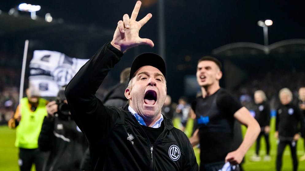 La gioia incontenibile di Mattia Croci-Torti, alla sua terza finale consecutiva di Coppa Svizzera.  