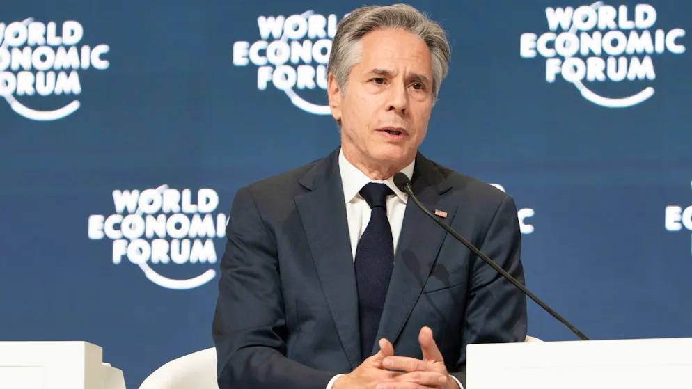 US-Aussenminister Antony Blinken beim WEF-Sondertreffen am 29. April 2024 in Saudi-Arabien.