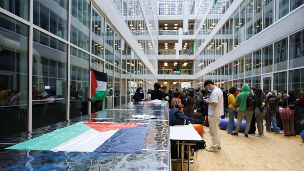 Pro-Palästina-Protest an der Universität Lausanne. 