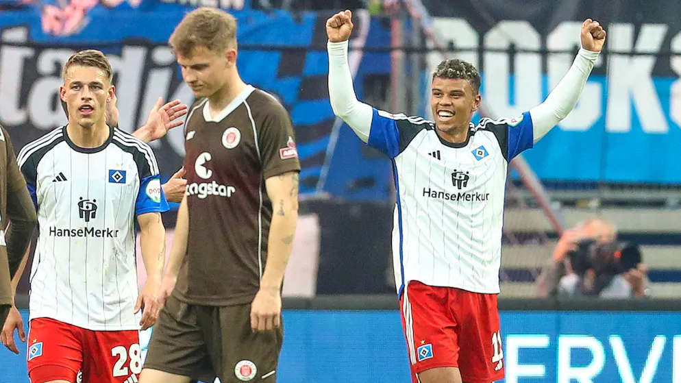 Der HSV feiert einen wichtigen Sieg gegen St. Pauli.