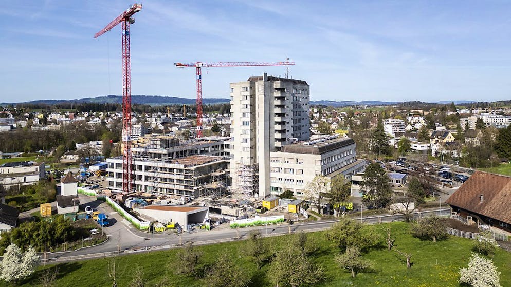 Das Spital Wetzikon auf einer Aufnahme vom 5. April dieses Jahres.