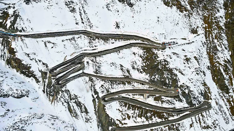 Der Stelvio-Pass im Oktober 2020: In diesem Zustand wäre eine Überfahrt möglich.