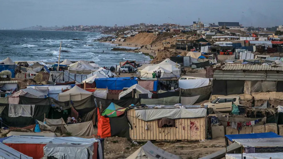 Notunterkünfte für Binnenflüchtlinge im Gazastreifen, nachdem sie von der israelischen Armee zur Evakuierung von Rafah aufgefordert wurden. (15. Mai 2024)