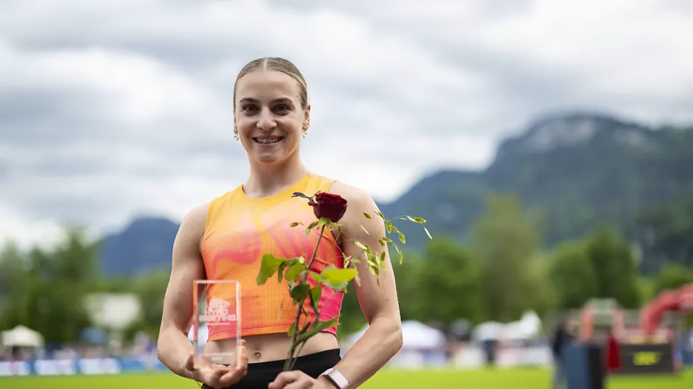 Unterschiedliche Gefühlslage bei Annik Kälin und Ehammer in Götzis - Gallery. Annik Kälin strahlt in Götzis...