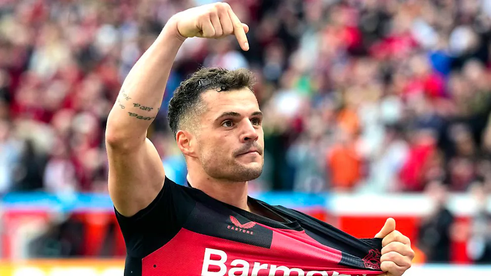 Granit Xhaka will heute im Pokalfinal das Double mit Leverkusen feiern.