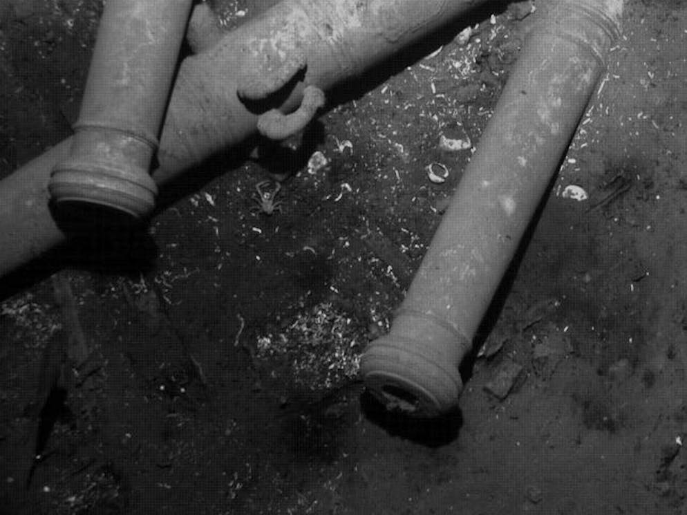 Die Kanonen der vor über 300 Jahren gesunkenen Galeone «San José» liegen in der karibischen See.