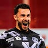 Lugano's player Milton Valenzuela celebrates the 2-0 goal during the Super League soccer match FC Lugano against Yverdon Sport at the Cornaredo Stadium in Lugano, Saturday, March 16 2024. (KEYSTONE/Ti-Press/Samuel Golay)