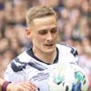 Servette's defender Steve Rouiller, left, fights for the ball with Lugano's forward Mattia Bottani, right, during the Swiss Cup final soccer match between Servette FC and FC Lugano, at the Wankdorf stadium in Bern, Switzerland, Sunday, June 2, 2024. (KEYSTONE/Salvatore Di Nolfi)