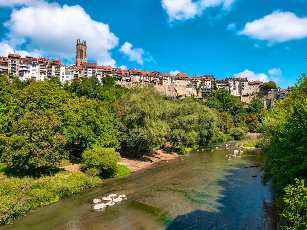 Ecco le dieci città più a misura di pedone al mondo. 10. POSTO: uno sguardo alla Saane e al centro storico di Friburgo dimostra perché la città è stata votata tra le dieci città più a misura di pedone del mondo. Con 37.000 abitanti distribuiti su circa nove chilometri quadrati, questo luogo è perfetto per le passeggiate, anche se sono disponibili biciclette a noleggio e una rete di trasporti pubblici ben sviluppata. Il centro storico, in particolare, attira numerosi visitatori e invita a esplorarlo.
