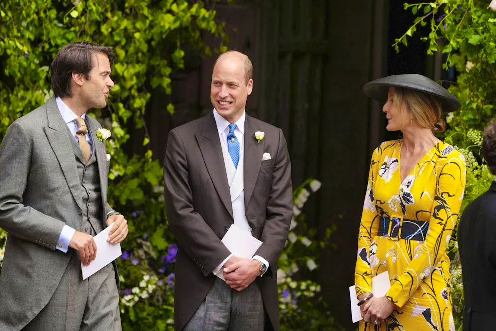 Il principe William al matrimonio di Olivia Henson e Hugh Grosvenor nella cattedrale della cittadina inglese di Chester. Il reale è il testimone della coppia.