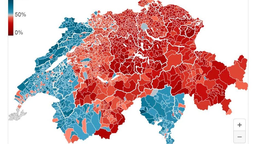 Risultati definitivi. Cartine interattive con i risultati dei quattro oggetti al voto a livello federale