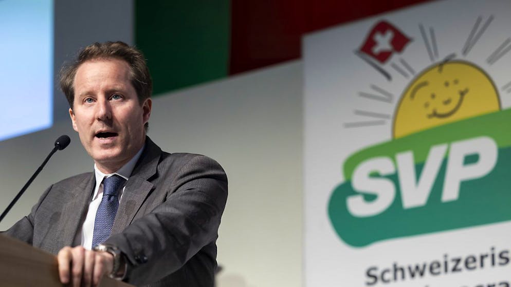 Il deputato Thomas Aeschi (UDC/ZG) si è scontrato oggi con la polizia a Palazzo federale, a margine della visita a Berna da parte del presidente del parlamento ucraino Ruslan Stefanchuk. (Foto archivio)