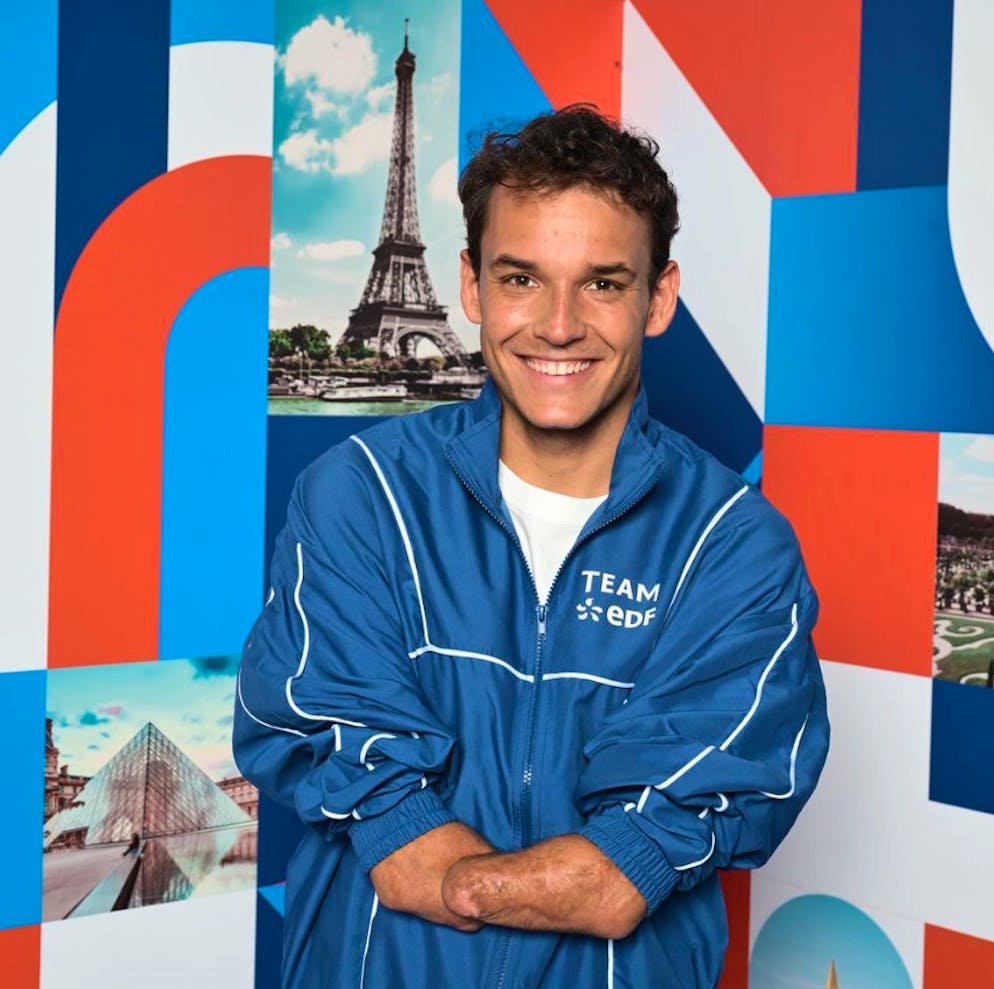 Connu comme nageur handisport, Théo Curin n'a encore jamais présenté d'émission télévisée.