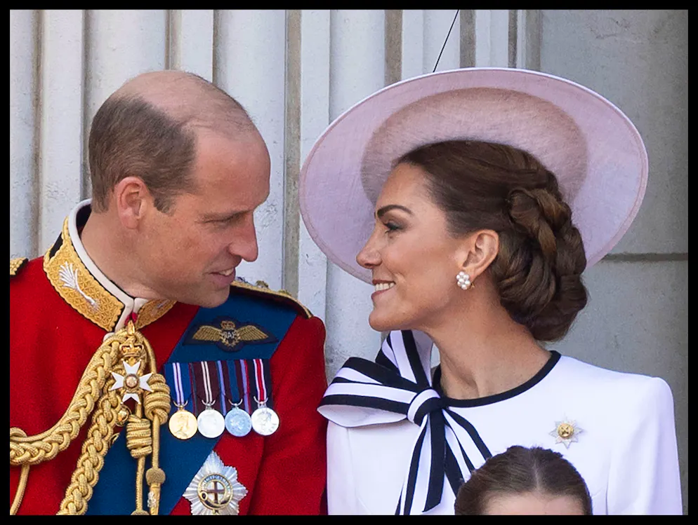 La principessa Kate riappare in pubblico alla «Trooping the Colour». Il principe William e la principessa Kate.