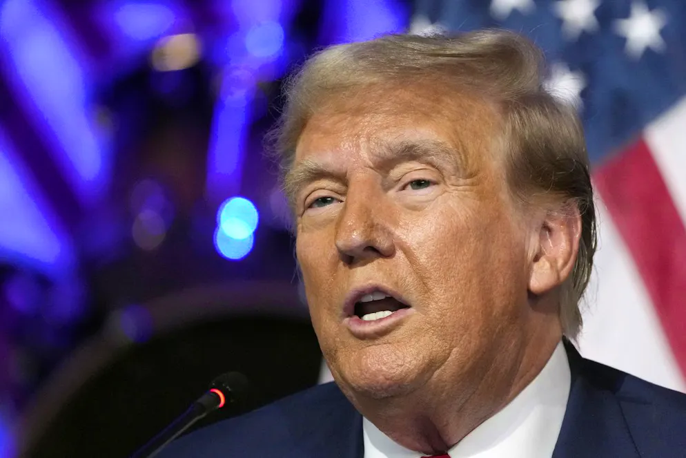 L'ex presidente Donald Trump parla durante un evento della campagna elettorale sabato 15 giugno 2024 a Detroit (immagine illustrativa).
