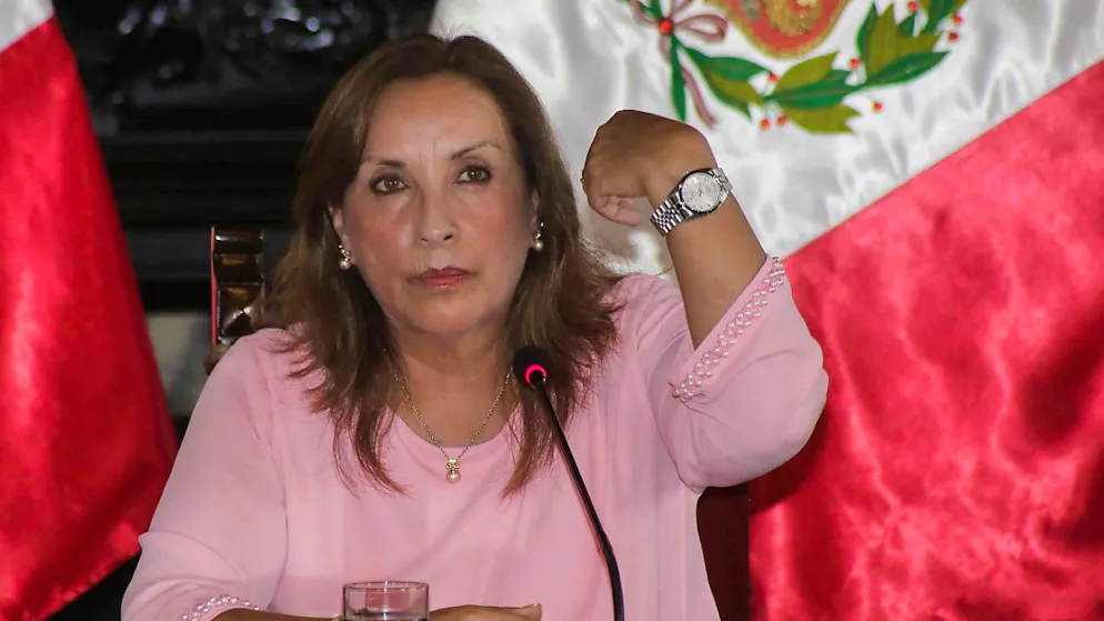 La presidente peruviana Dina Boluarte.
