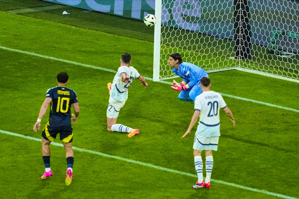 Fabian Schär deflected a Scottish shot into his own goal.