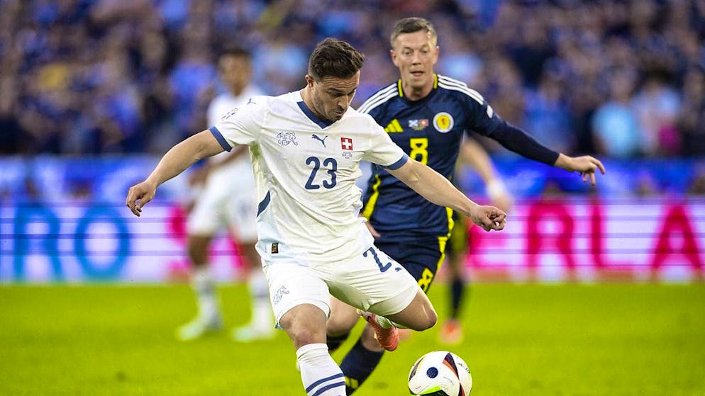 Thanks to Shaqiri, Switzerland are very close to the round of 16 - Gallery. Xherdan Shaqiri sets up for the goal-bound shot