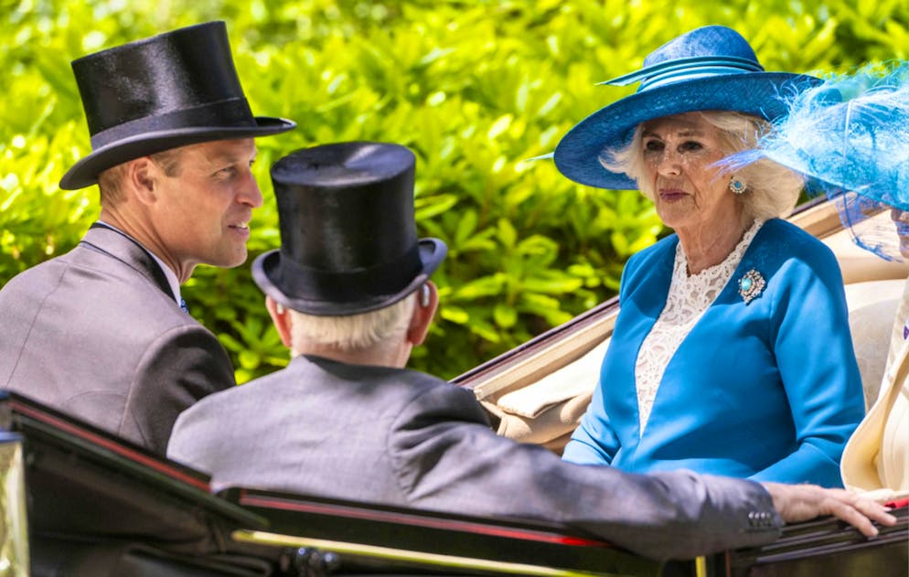 Royal Ascot: Prince William stands in for ailing King Charles. Queen Camilla arrives at Ascot in the carriage with Prince William.