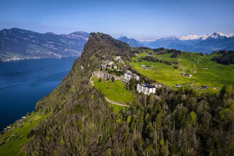 The resort high above Lake Lucerne.