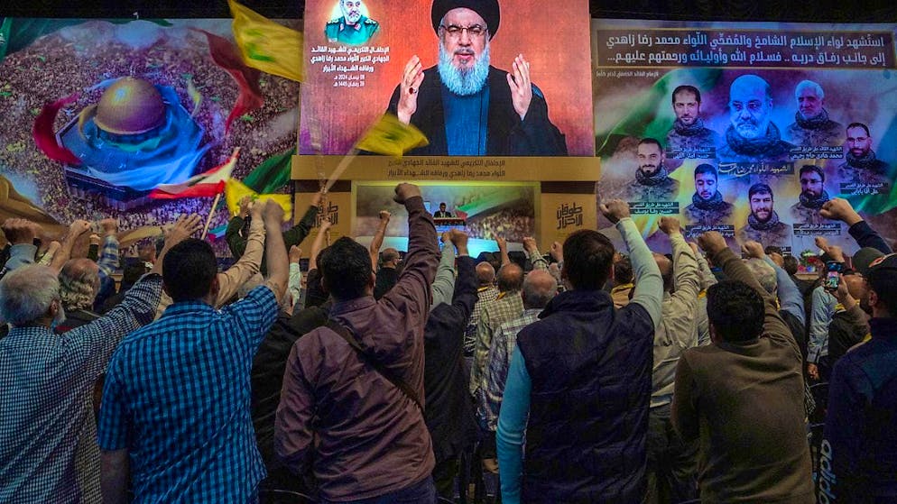 ARCHIVE - The Hezbollah Secretary General: Hassan Nasrallah. Photo: Hassan Ammar/AP/dpa