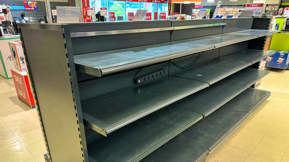 Already empty: a shelf at Melectronics in Winterthur. The end of November at the latest.