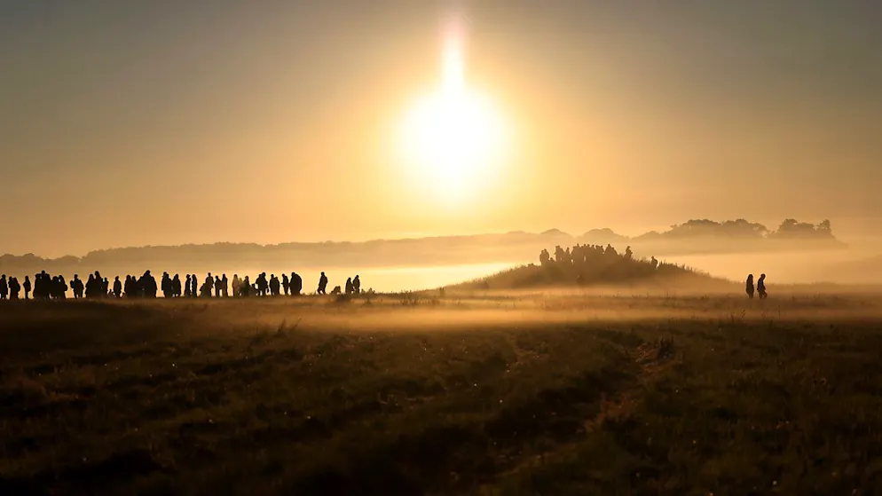 Il solstizio d'estate a Stonehenge.