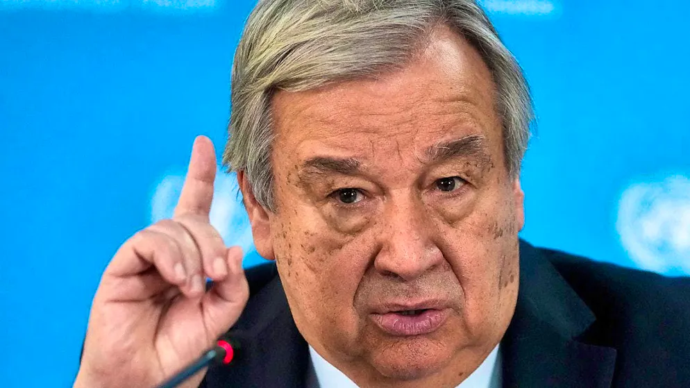 ARCHIVE - Chaos and lawlessness are preventing the distribution of humanitarian aid in the Gaza Strip, according to UN Secretary-General Guterres. Photo: Khalil Senosi/AP/dpa