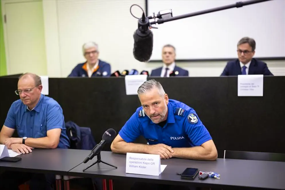 Il responsabile della polizia grigionese ha riferito del ritrovamento del corpo di uno dei disperso