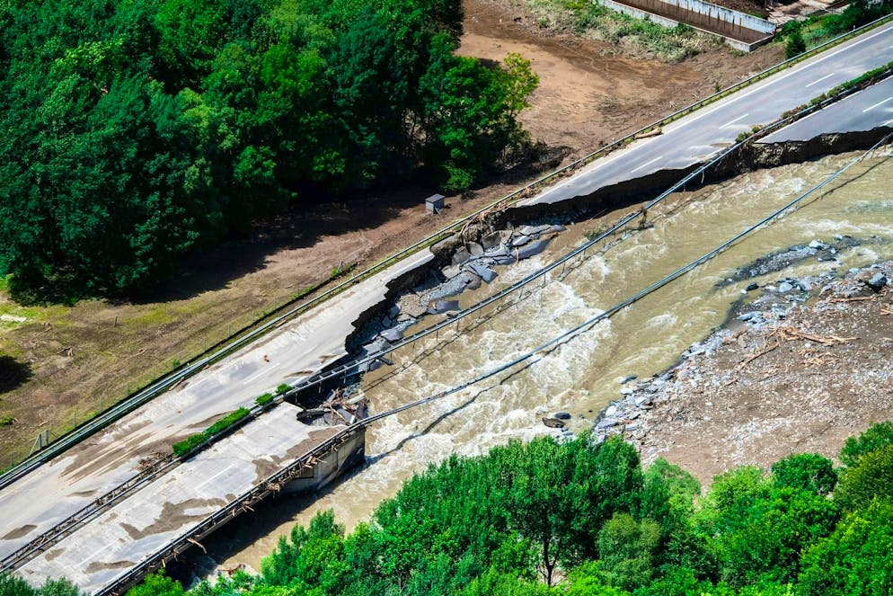Heavy thunderstorms and rainfall led to severe flooding in Switzerland on Friday evening.