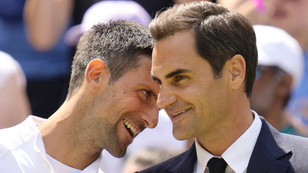 Novak Djokovic e Roger Federer a Wimbledon due anni fa
