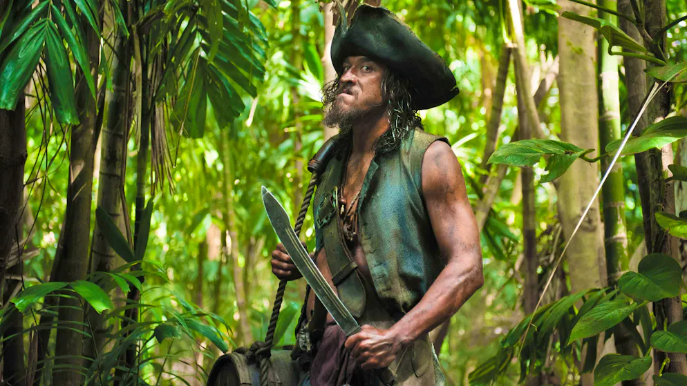 Tamayo Perry in the movie "Pirates of the Caribbean".