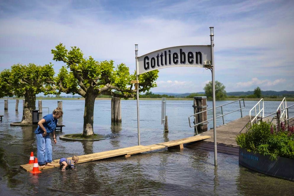 Lake Constance already flooded on June 6, 2024.