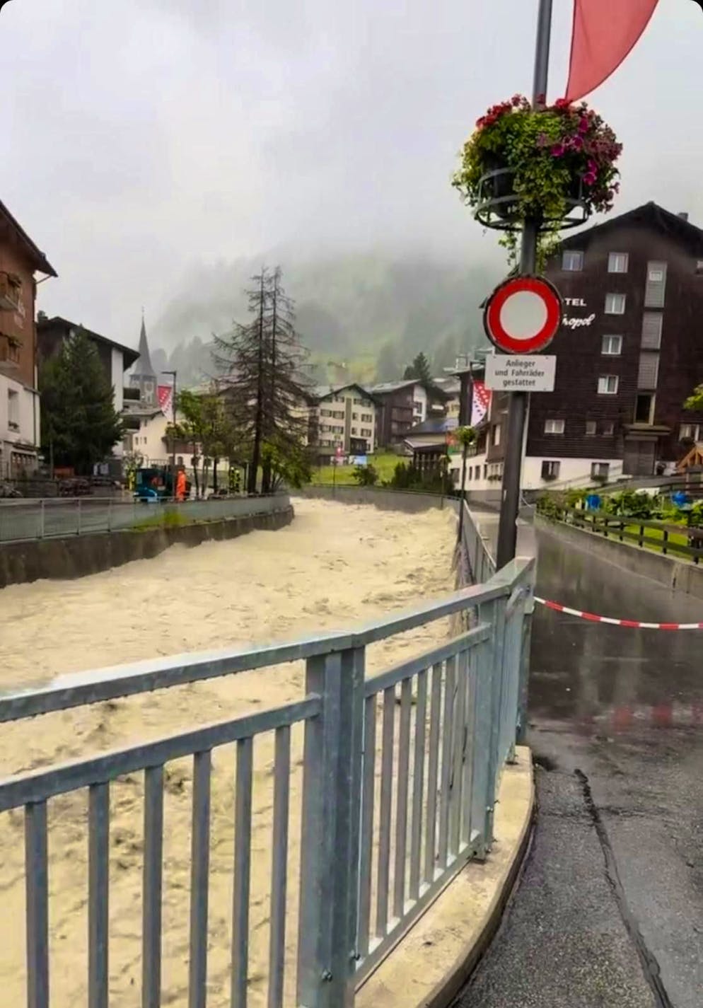 The Vispa in Zermatt VS carried a lot of water on 21.6.2024.