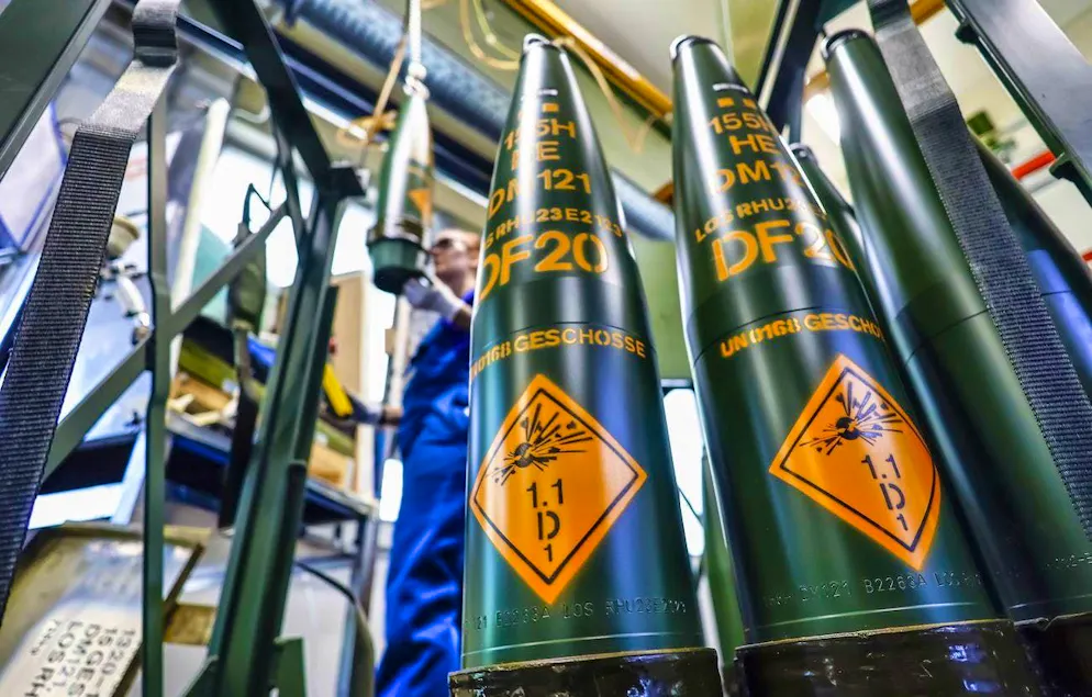 Ammunition production at Rheinmetall in Unterlüss.