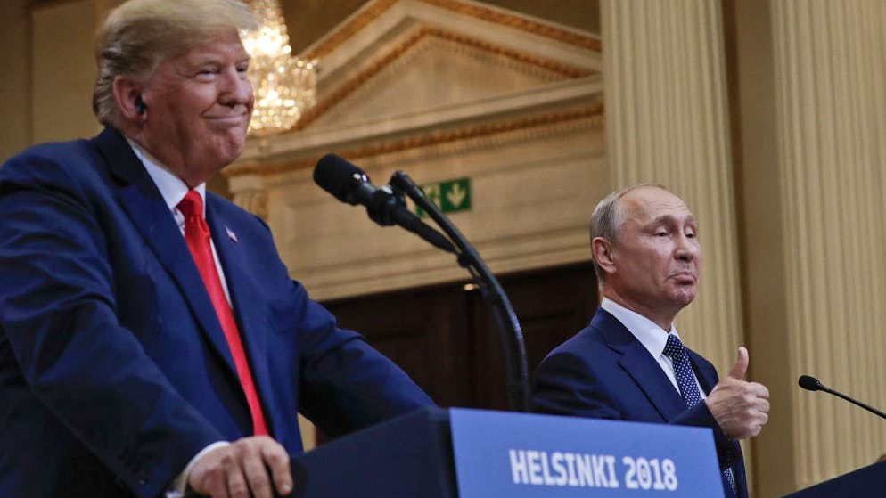 Donald Trump (links) und Wladimir Putin im Juli 2018 in Helsinki.