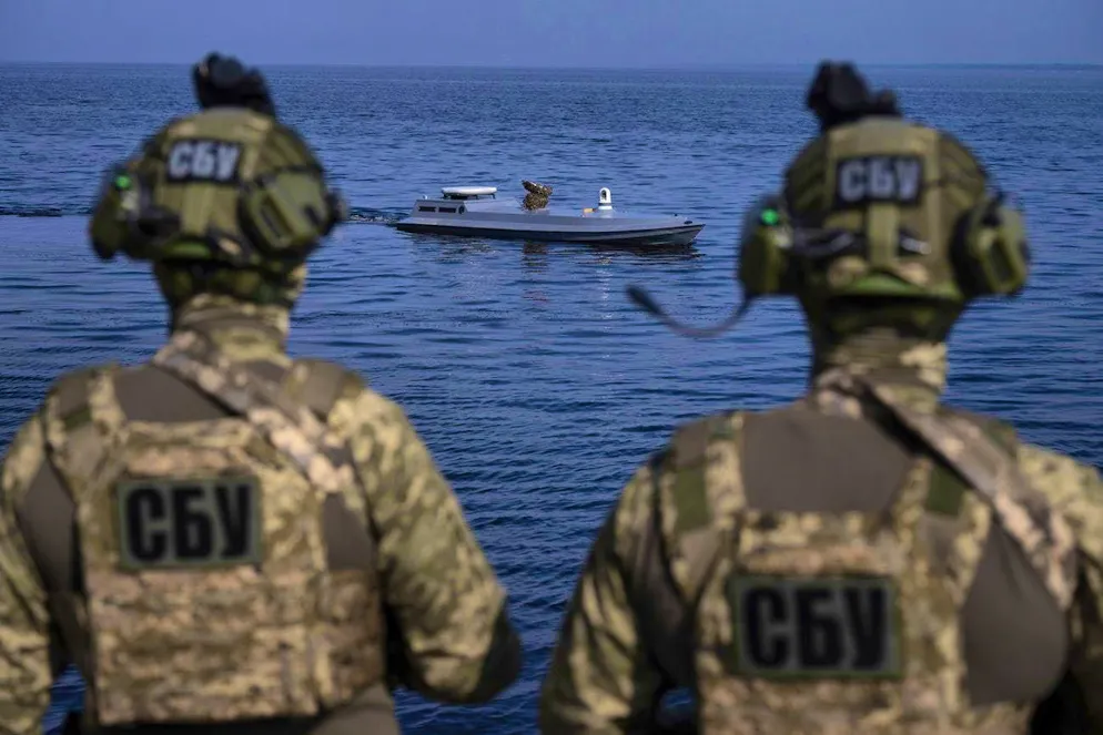 A Ukrainian drone of the Sea Baby type.